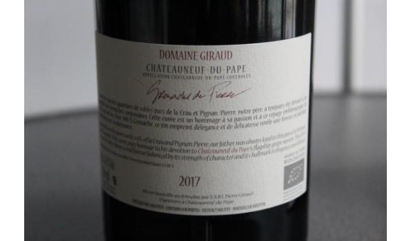 3 flessen à 75cl rode wijn, Domaine Giraud, Chateauneuf-Du-Pape, 2017